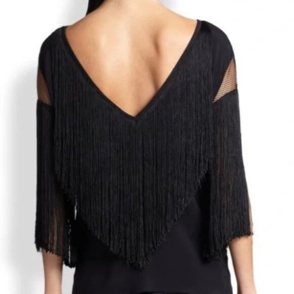 Alexis Fringe Top With Mesh Detail NWT - Picture 7 of 7